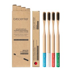 BIOCENTER Cepillos de dientes de Bambú para ADULTO -...