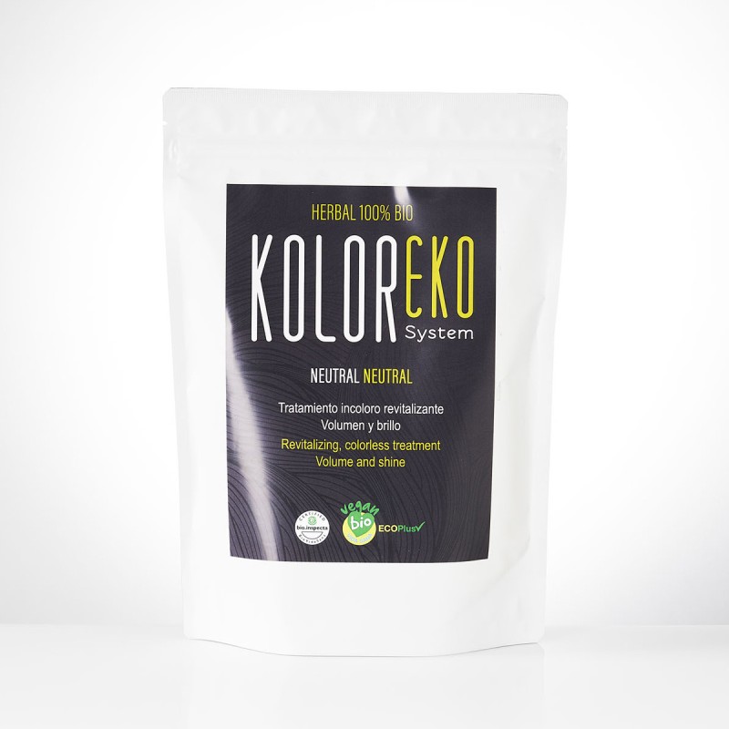 KOLOREKO Tratamiento capilar NEUTRAL -  Incoloro, revitalizante, volumen y brillo - Ecológico 100% Herbal Bio