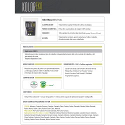 KOLOREKO Tratamiento capilar NEUTRAL -  Incoloro, revitalizante, volumen y brillo - Ecológico 100% Herbal Bio