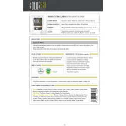 KOLOREKO Tinte natural RUBIO EXTRA CLARO - cubre las canas, colorea y protege el cabello - Tinte ecológico 100% Herbal Bio