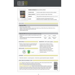 KOLOREKO Tinte natural RUBIO DORADO - cubre las canas, colorea y protege el cabello - Tinte ecológico 100% Herbal Bio