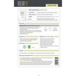 KOLOREKO PRECOLOR CENIZA para tinte natural - Pigmento previo al color, refuerza la cobertura de canas - Tinte 100% ecológico