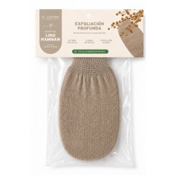Guante de lino hammam ecológico Biocenter para exfoliación profunda y renovación de la piel